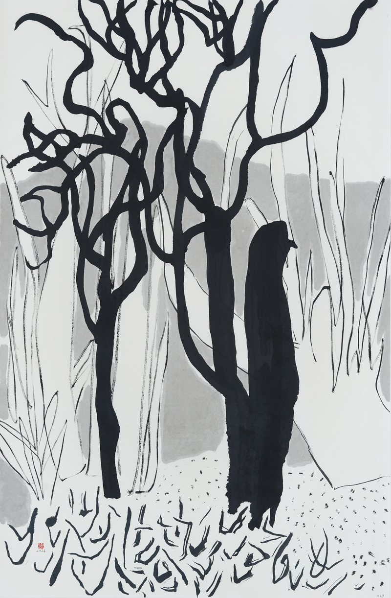 장병언, structure landscape 029, ink_on_paper, painting, 2026